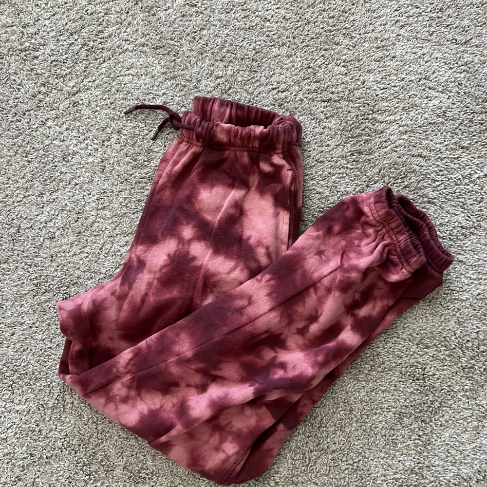 Old Navy Pink Tie-Dye Joggers Cozy Sweatpant